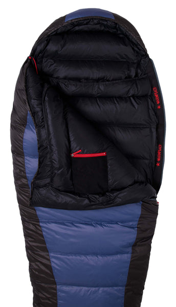 Warmpeace Viking 600 sahdow blue-grey-black_ 195 cm Schlafsack Auf und Davon Outdoor Equipment