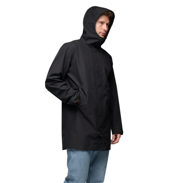 Bergans Urban 2L Shell Coat Men black Regenmantel Herren schwarz Auf und Davon Outdoor Equipment