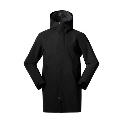 Bergans Urban 2L Shell Coat Men black Regenmantel Herren schwarz Auf und Davon Outdoor Equipment