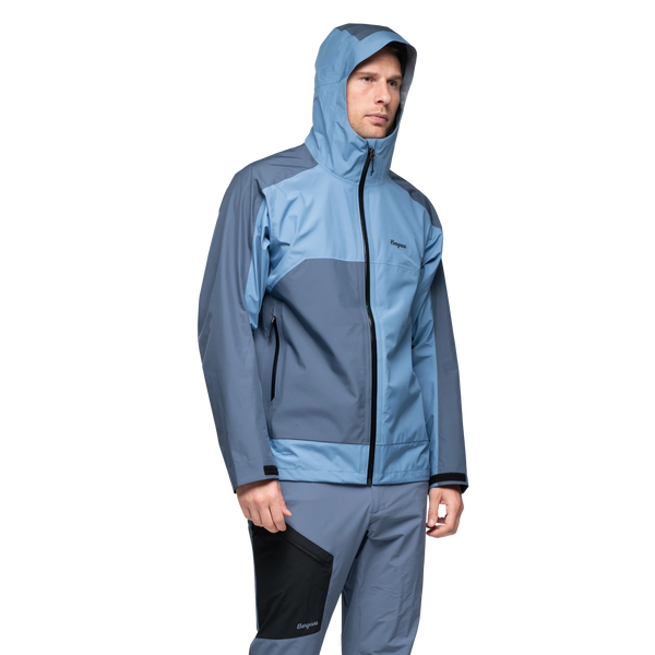 bergans Men's Vaagaa 3L Shell Jacket Hardshelljacke blue moon granite blue Regenjacke Herren blau Auf und Davon Outdoor Equipment
