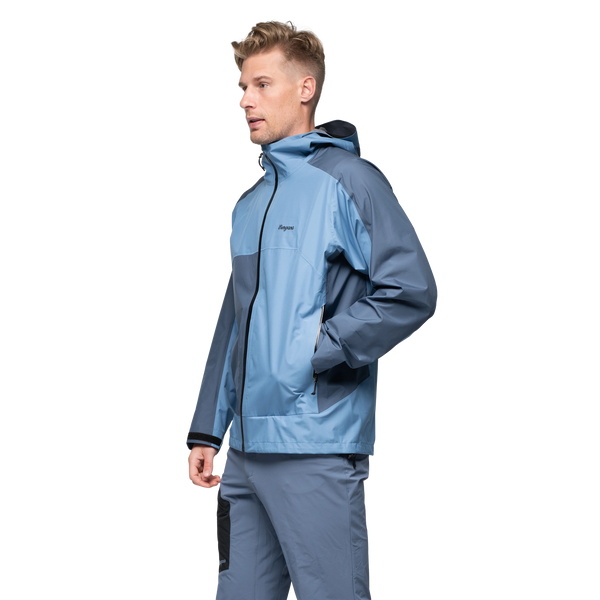 bergans Men's Vaagaa 3L Shell Jacket Hardshelljacke blue moon granite blue Regenjacke Herren blau Auf und Davon Outdoor Equipment