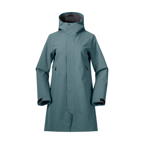Bergns Urban 2L Shell Coat Women grey sage wasserdichter Mantel Damen Auf und Davon Outdoor Equipment