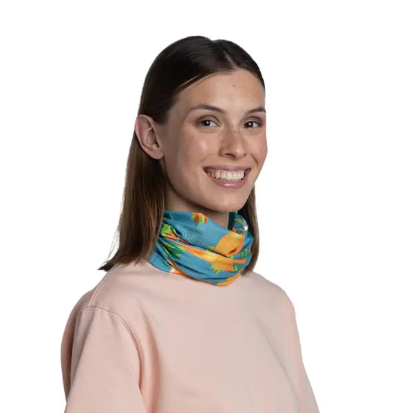 buff Coolnet UV® Genju neptune green orangen Schlauchschal Multifunktionstuch Auf und Davon Outdoor Equipment