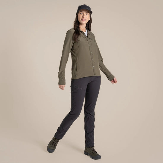 Craghoppers NosiLife Pro Langarmshirt III - Damen wild olive Damenbluse Auf und Davon Outdoor Equipment