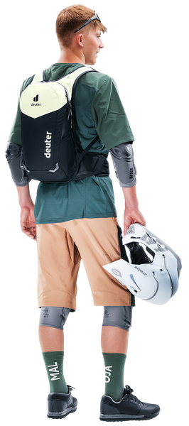 deuter Hiline 8 | Fahrradrucksack phosphor-black MTB Rucksack mit Protektor Auf und Davon Outdoor Equipment