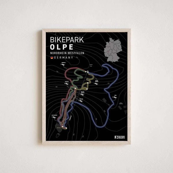 Bikepark Olpe Nordrhein-Westfalen Germany 30x40cm - Auf und Davon | Outdoor Equipment