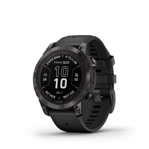 Schwarz-Carbongrau Titan DLC mit QuickFit-Silikon-Armband 22mm