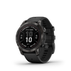 Schwarz-Carbongrau Titan DLC mit QuickFit-Silikon-Armband 22mm