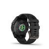 Schwarz-Carbongrau Titan DLC mit QuickFit-Silikon-Armband 22mm