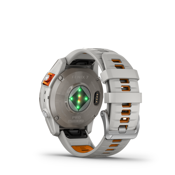 Nebelgrau-Titanium Titan mit QuickFit-Silikon-Armband 22mm Nebelgrau/Glutorange