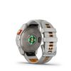 Nebelgrau-Titanium Titan mit QuickFit-Silikon-Armband 22mm Nebelgrau/Glutorange