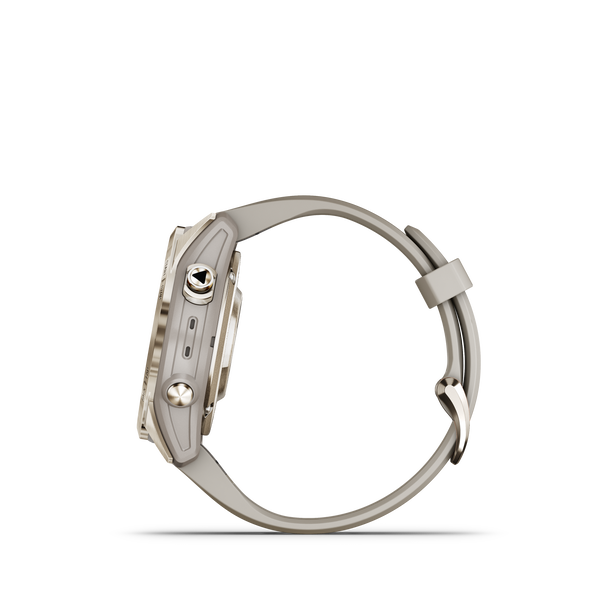 Beige/Softgold mit QuickFit-Silikon-Armband 20mm