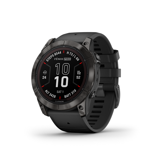 Schwarz-Carbongrau Titan mit QuickFit-Silikon-Armband 26mm