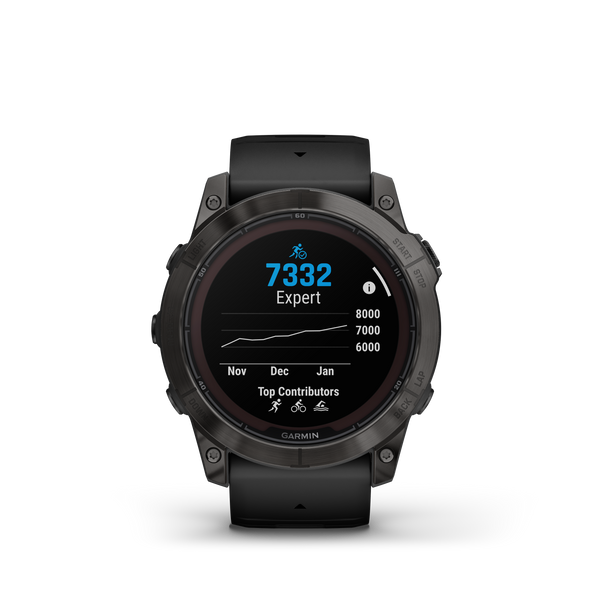 Schwarz-Carbongrau Titan mit QuickFit-Silikon-Armband 26mm