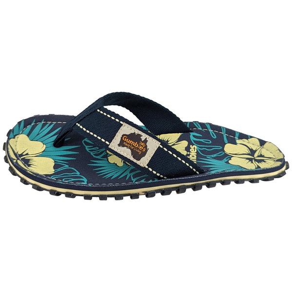 Gumbies Original Flip Flops | Blue Hibiscus Zehentrenner floral Auf und Davon Outdoor Equipment