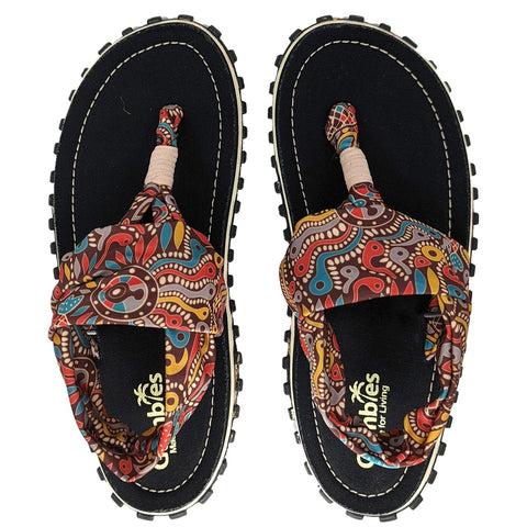 gumbies Slingback Flip Flops | Aboriginal Boho Zehentrenner Damen Auf und Davon Outdoor Equipment