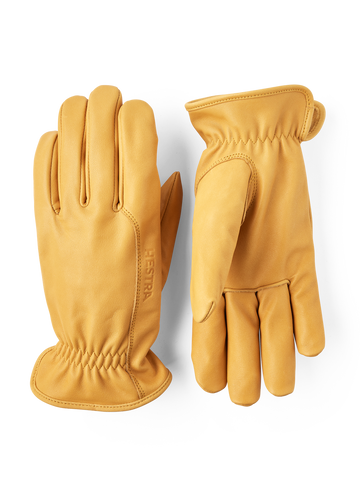 Hestra Dakota 5-finger | Arbeitshandschuhe gelbbraun Lederhandschuhe Auf und Davon Outdoor Equipment