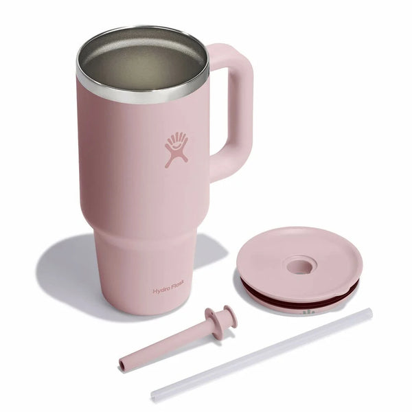 hydro flask 32oz All Around Travel Tumbler (946ml) - Thermobecher trillium rosa Strohhalm Becher Auf und Davon Outdoor Equipment