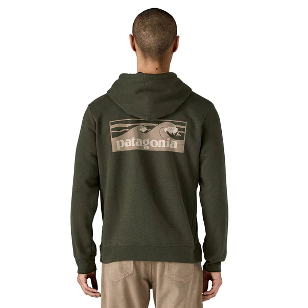 patagonia Men's Boardshort Logo Uprisal Hoody Kapuzenpullover basin green Fair Trade Auf und Davon Outdoor Equipment