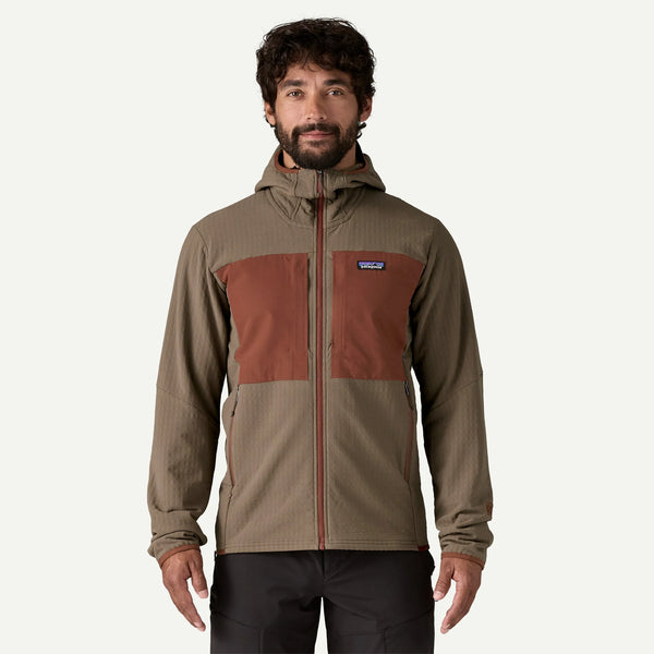 patagonia Men's R2 TechFace Hoody Fleecejacke marlow brown Funktionshoody Auf und Davon Outdoor Equipment