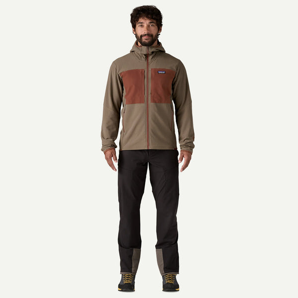 patagonia Men's R2 TechFace Hoody Fleecejacke marlow brown Funktionshoody Auf und Davon Outdoor Equipment
