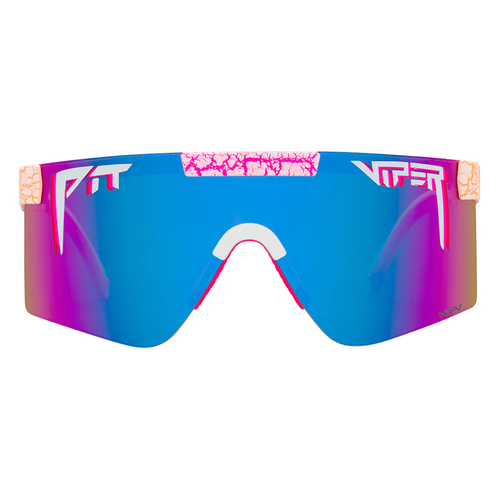 pit viper The Originals 2.0 Regular HDPV - Aftershock Fahrradbrille pink blau schnelle Brille Laufbrille Auf und Davon Outdoor Equipment