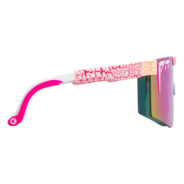 pit viper The Originals 2.0 Regular HDPV - Aftershock Fahrradbrille pink blau schnelle Brille Laufbrille Auf und Davon Outdoor Equipment