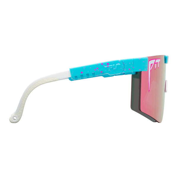 pit viper The Originals 2.0 Regular HDPV - Gobby | Fahrradbrille Laufbrille schnelle Brille polarisiert blau pink Auf und Davon Outdoor Equipment