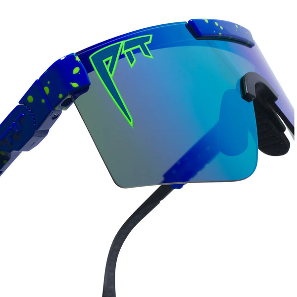 Pit Viper The Originals 2.0 Regular HDPV - Leonardo | Fahrradbrille Laufbrille schnelle Brille polarisiert blai grün gesprenkelt Auf und Davon Outdoor Equipment