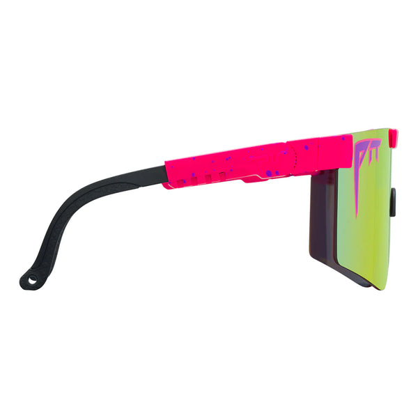 pit viper The Originals 2.0 Regular HDPV - Radical | Fahrradbrille pink orange gesprenkelt Laufbrille schnelle Brille Auf und Davon Outdoor Equipment
