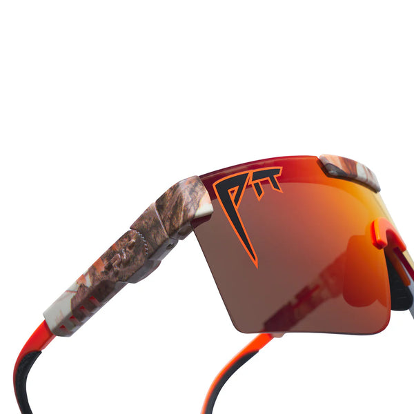 pit viper The Originals 2.0 Wide HDPV - Actual Bush Red Fahrradbrille polarisiert schnelle Brille Auf und Davon Outdoor Equipment