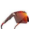 pit viper The Originals 2.0 Wide HDPV - Actual Bush Red Fahrradbrille polarisiert schnelle Brille Auf und Davon Outdoor Equipment