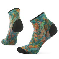 smartwool Bike Zero Cushion Ankle Jungle Music-Print - Damen Merino Fahrradsocken knöchelhoch