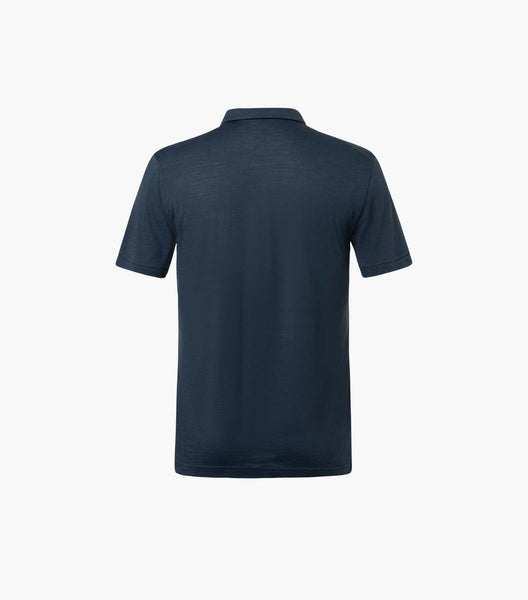 super.natural Men's Zip Polo | Merino Shirt blueberry Polo-Shirt Herren Auf und Davon Outdoor Equipment