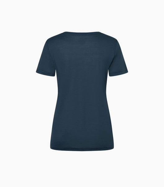 super.natural Women's Bergglück Tee Merino T-Shirt Blueberry/Copper Merino T-Shirt Damen Auf und Davon Outdoor Equipment