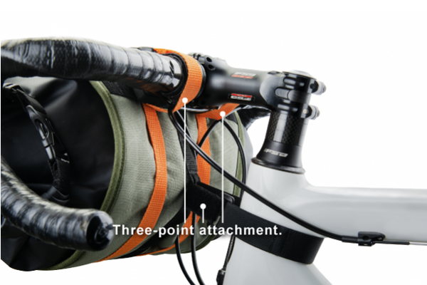 Birzman Packman handlebar pack Lenkertasche olive orange wasserdicht abriebfest Auf und Davon Outdoor Equipment