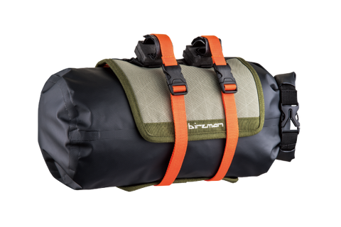 Birzman Packman handlebar pack Lenkertasche olive orange wasserdicht abriebfest Auf und Davon Outdoor Equipment