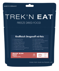 Trek'n Eat Rindfleisch Stroganoff mit Reis - Outdoor Essen gefriergetrocknete Hauptmahlzeit Auf und Davon Outdoor Equipment