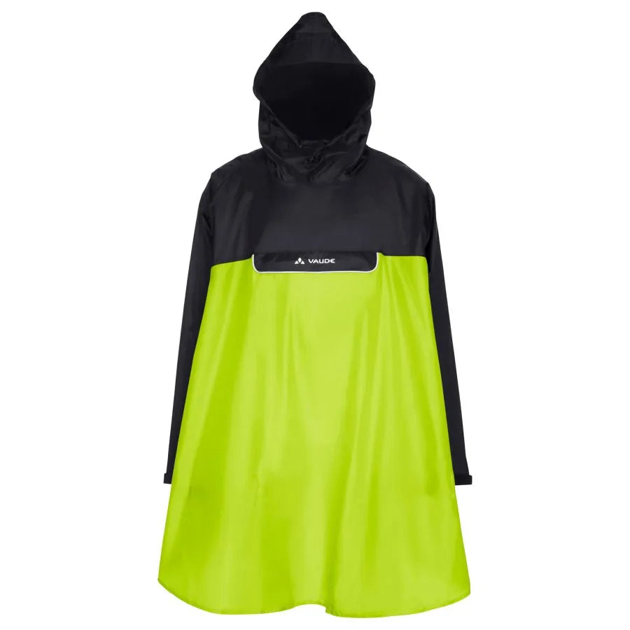 vaude Covero Poncho II | Regenponcho neon yellow black Auf und Davon Outdoo Equipment