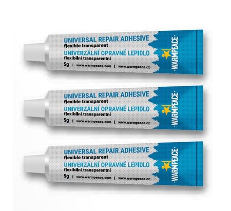 warmpeace Universal Adhesive 3x5g | Reparaturkleber elastisch Goretex wasserdicht Auf und Davon Outdoor Eqiupment
