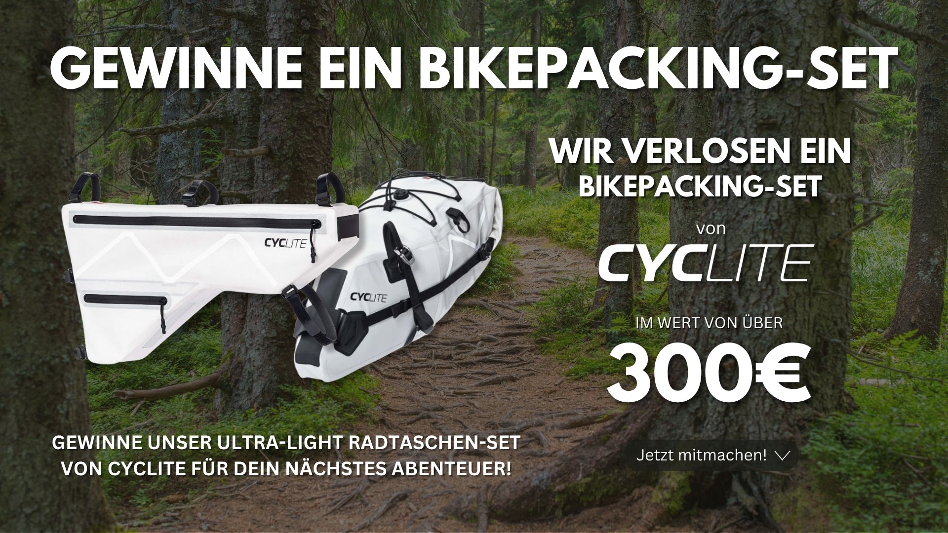 Gewinnspiel „Cyclite Bikepacking-Set“