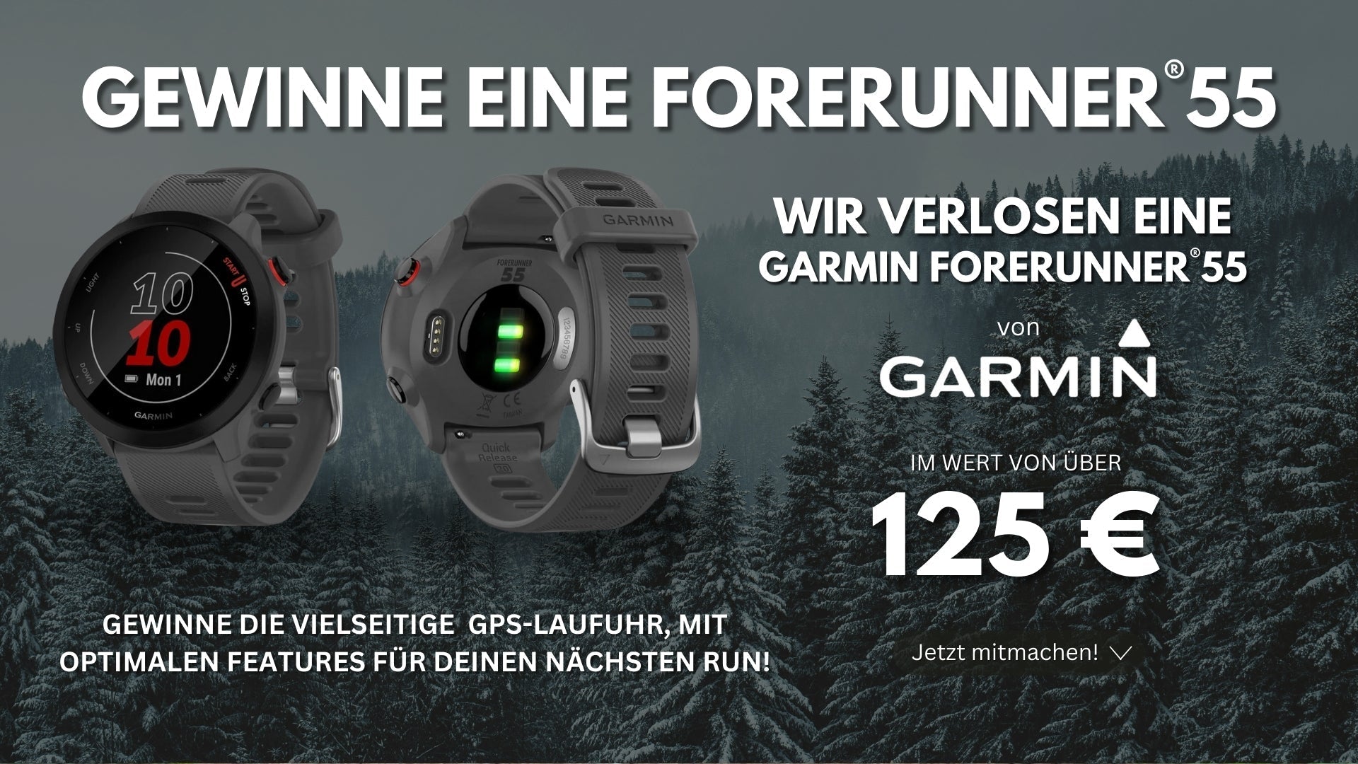 Gewinnspiel „Garmin Forerunner 55“