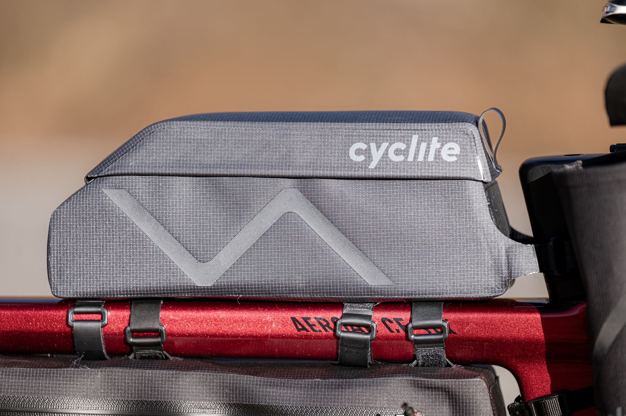 CYCLITE Oberrohrtasche Top Tube Bag 03 am Fahrrad