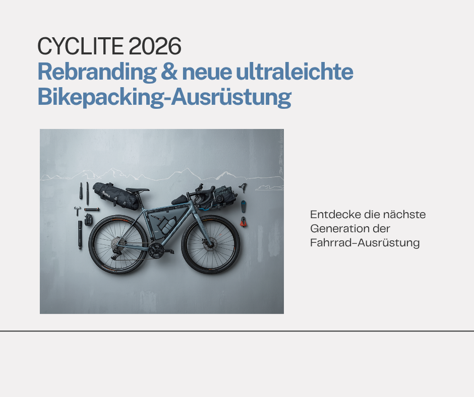 CYCLITE 2026: Rebranding, recyceltes Nylon und neue ultraleichte Bikepacking-Ausrüstung