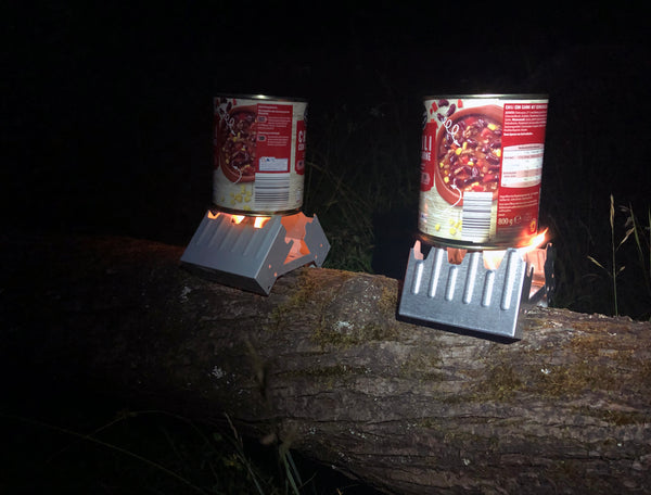Origin Outdoors Taschenkocher 'Wilderness' silber mit Brennstofftabletten Auf und Davon | Outdoor Equipment