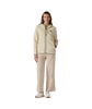 Patagonia Women's Retro Pile Fleece Hoody | Fleecejacke natural w/ellwood green Fleece Zipper beige Fairtrade Zipper Auf und Davon Outdoor Equipment
