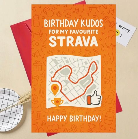 Strava Geburtstagskarte
