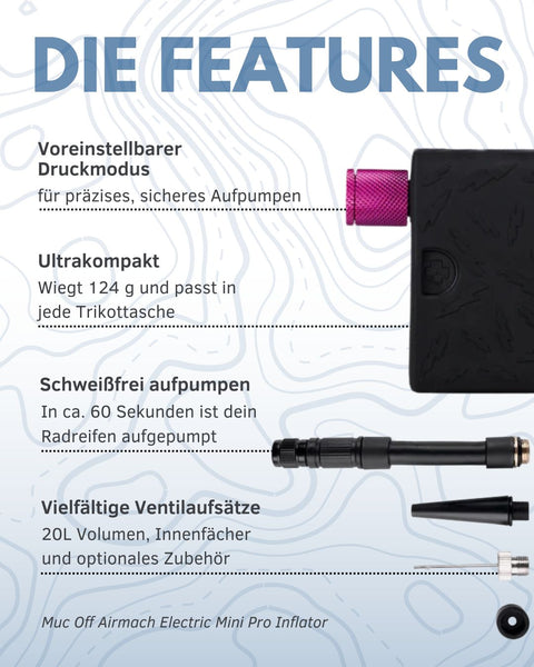 Airmach Electric Mini Pro Inflator | Fahrradpumpe