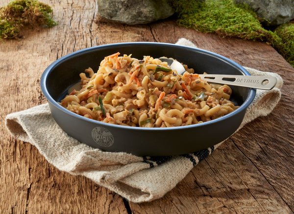 Waldpilzragout mit Nudeln - Outdoor Essen - Auf und Davon | Outdoor Equipment