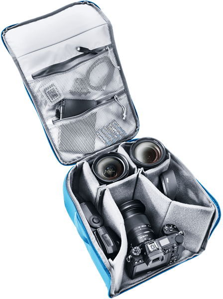 deuter Camera Box Onebay Fototasche blau verstellbar gepolstert Auf und Davon Outdoor Equipment